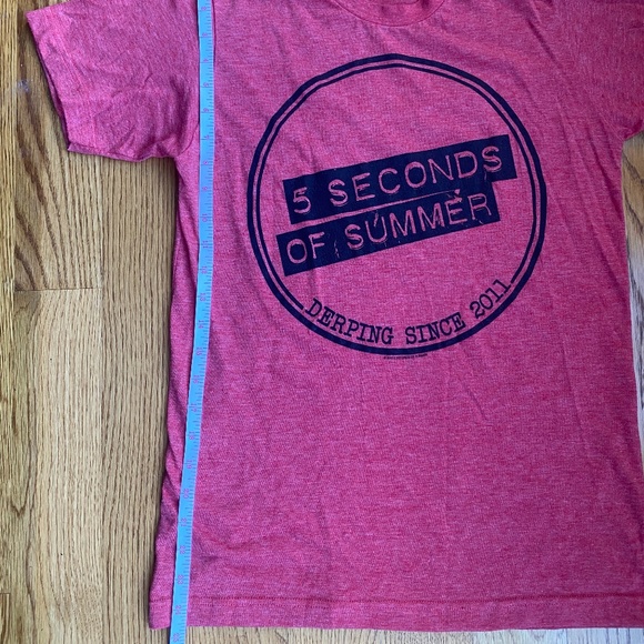 5 Seconds Of Summer band concert short sleeve tee red Small - Picture 5 of 8